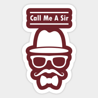 Call Me A Sir Mustache Ideology Handlebar Mustache Sticker